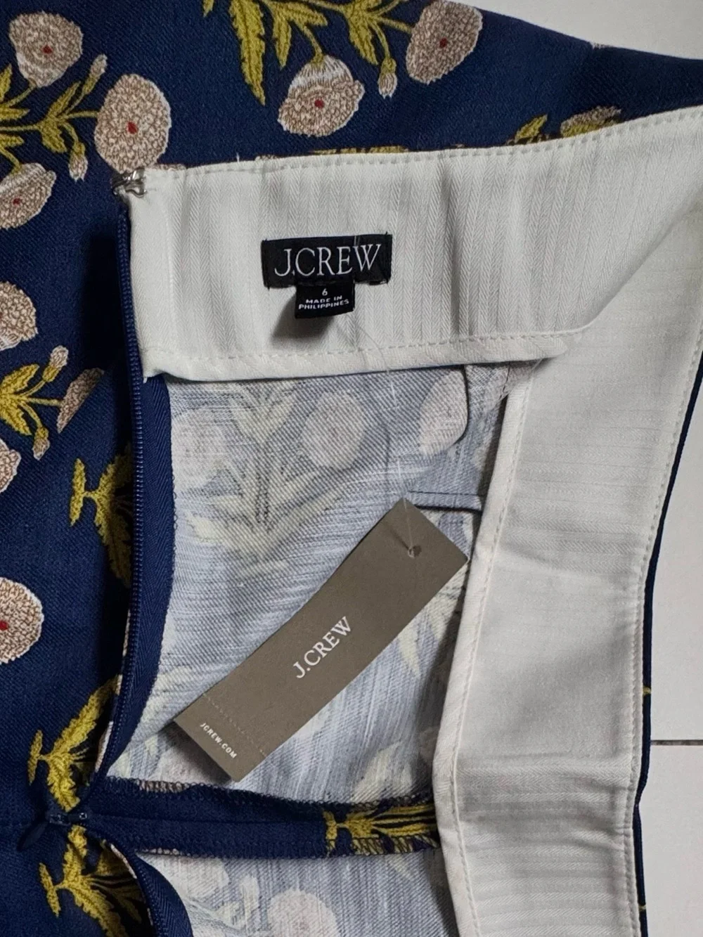 J. Crew Rori pant in marigold block print , Size 6